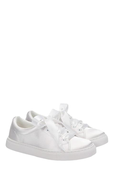 Lucy Satin Wedding Platform Sneakers