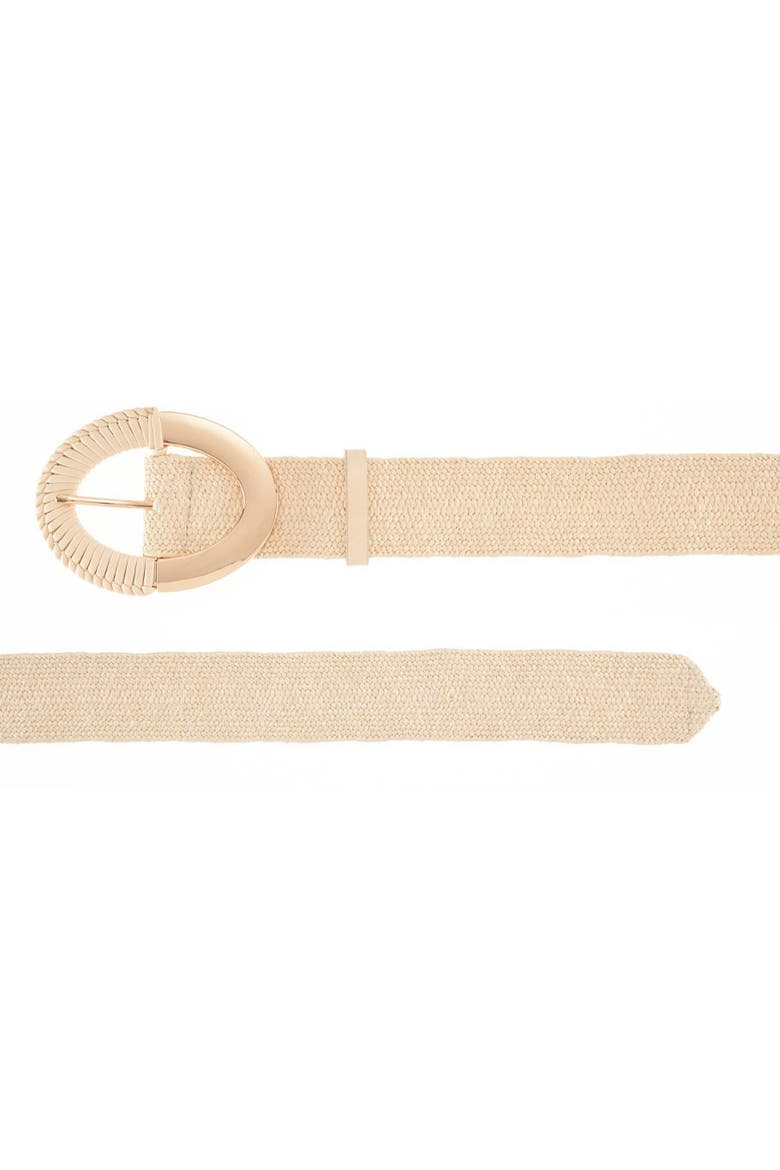Raffia Waist Belt, Alternate, color, Beige