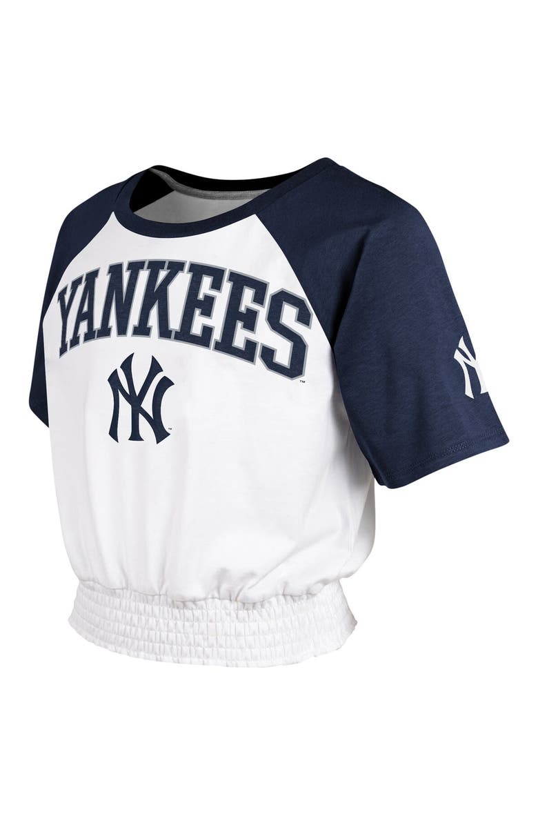 Outerstuff Youth White New York Yankees On Base Fashion Raglan T-Shirt, Alternate, color, 