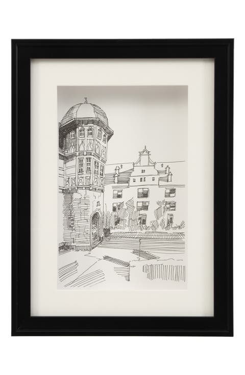 Helix Architectural Sketch Framed Wall Art