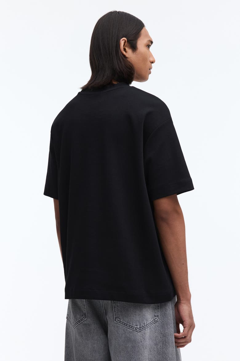 Loose Fit Interlock T-shirt, Alternate, color, Black