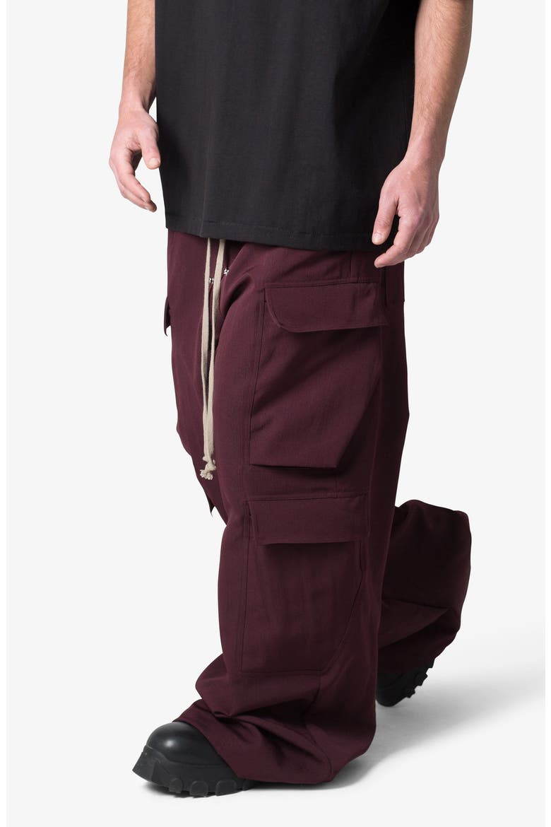 Rave Double Wide Leg Cargo Pants, Alternate, color, PLUM