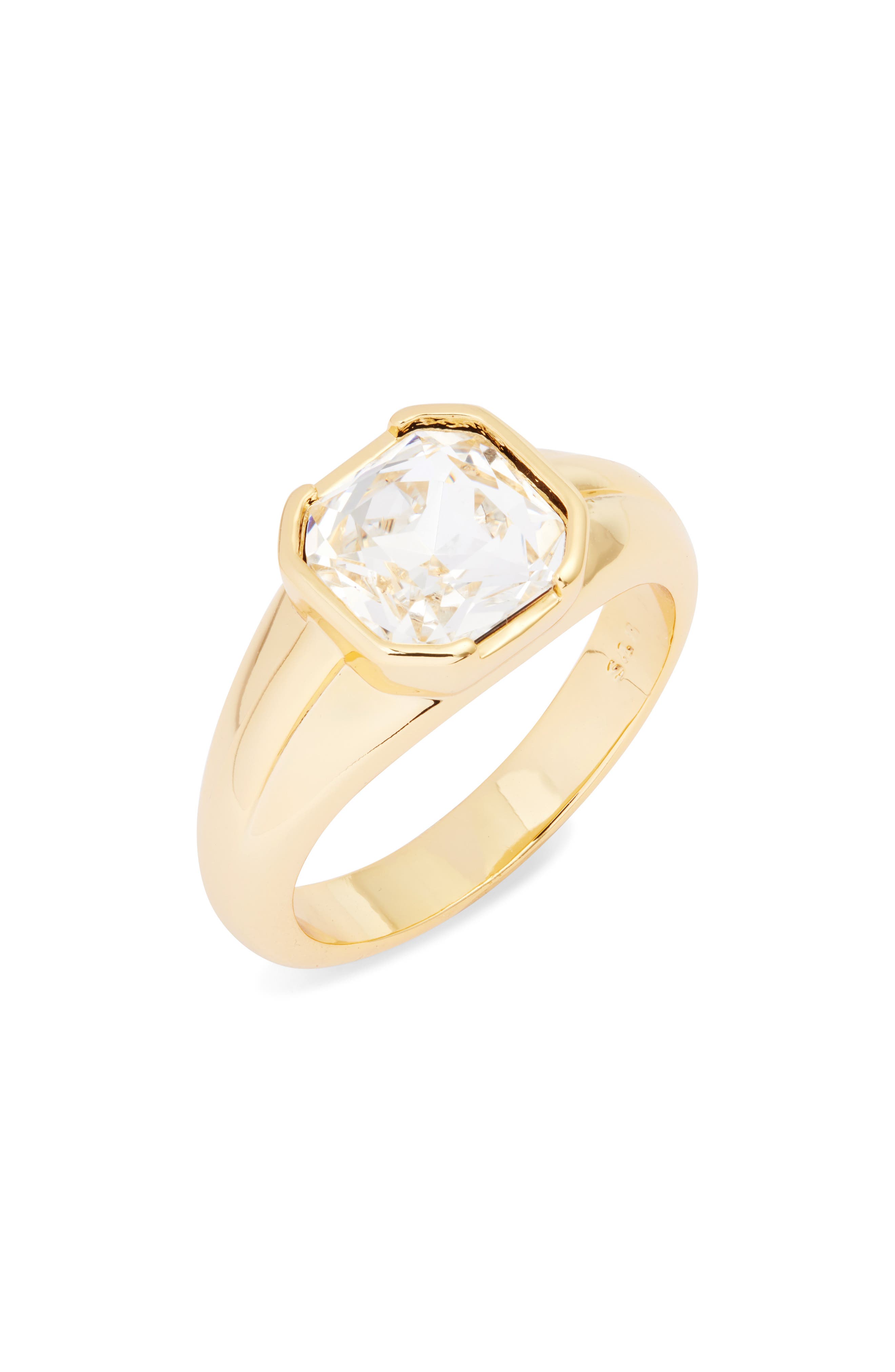 Short & Suite Baby Square Crystal Ring (Women) | Nordstrom