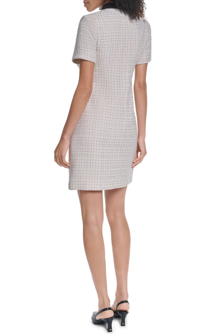 Metallic Bouclé Tweed Dress, Alternate, color, SOFT WHITE MULTI/ BLACK