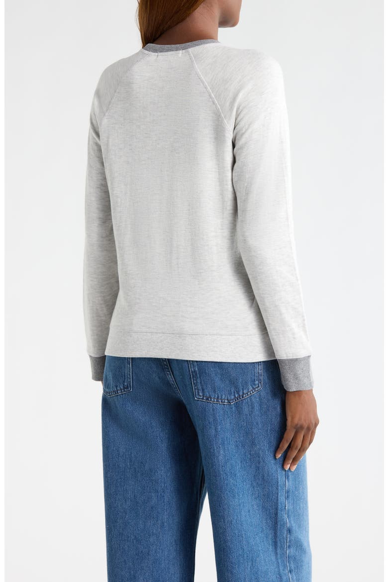Varsity Raglan Sweatshirt, Alternate, color, HEATHER GREY