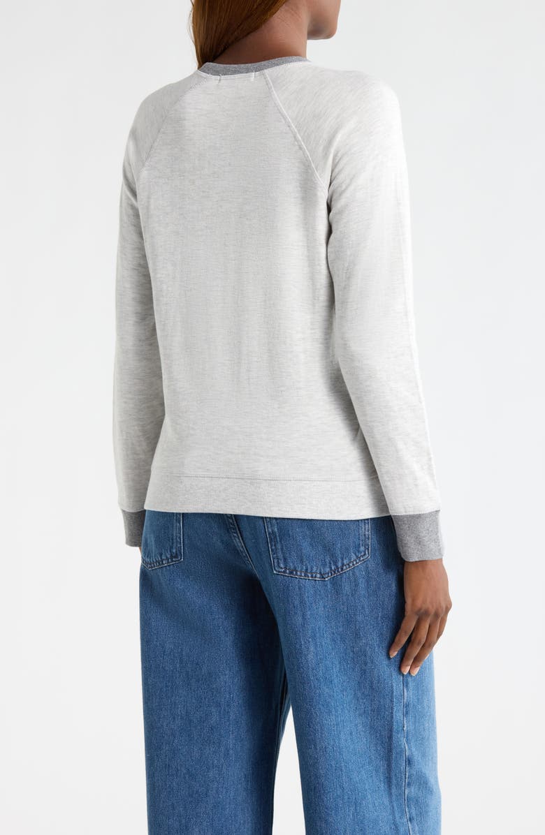 Marine Layer Varsity Raglan Sweatshirt, Alternate, color, Heather Grey