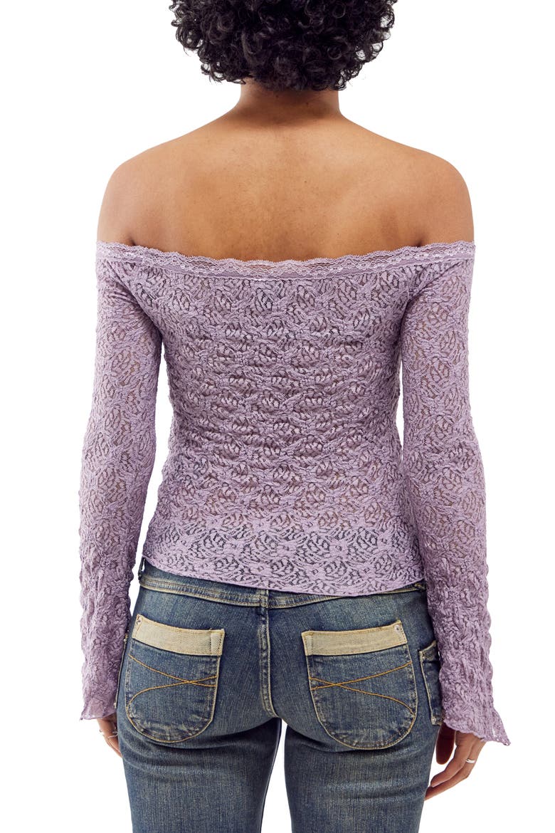 Rhia Off-the-Shoulder Lace Top, Alternate, color, LAVENDER