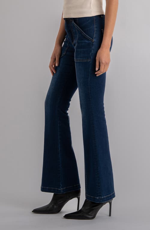 Kut From The Kloth Ana Seamed High Waist Flare Jeans In Blue