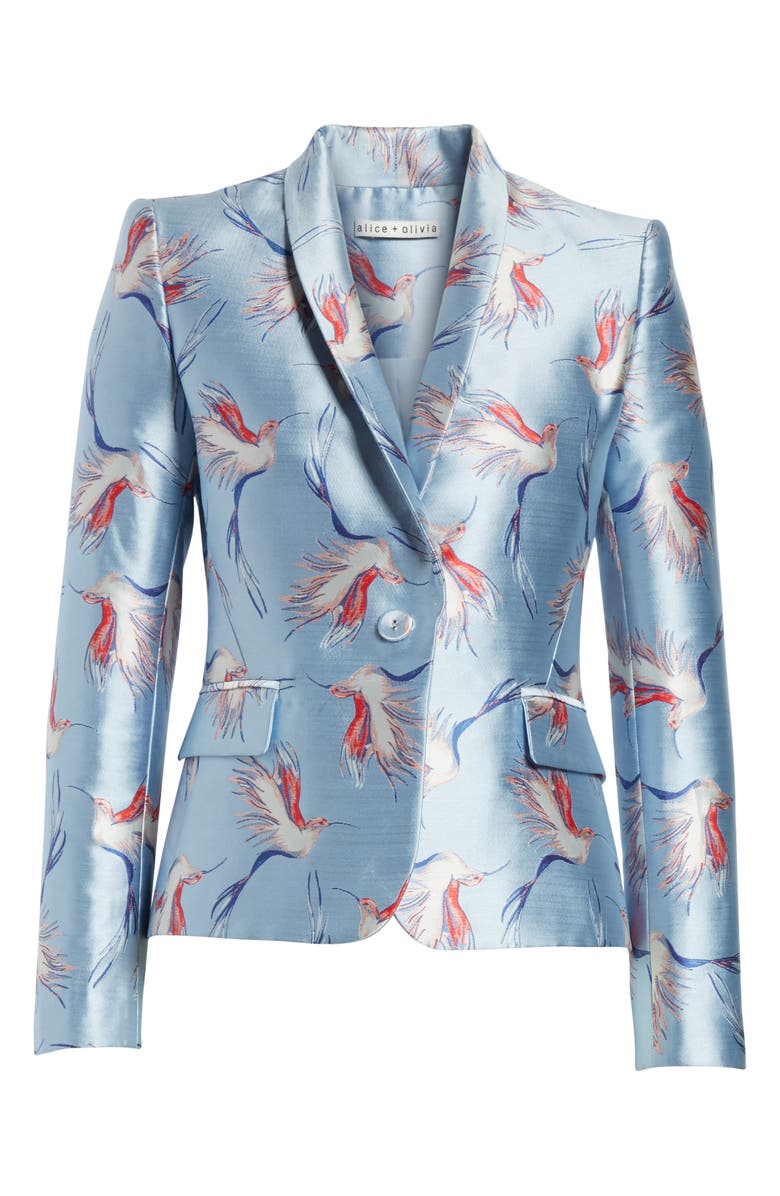 Alice + Olivia Macey Bird Print Jacket, Alternate, color, 