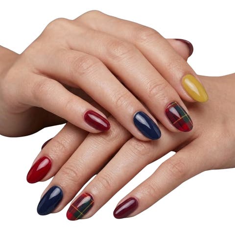 Nail Polish Strips Tartan Plaid Set - 16ct