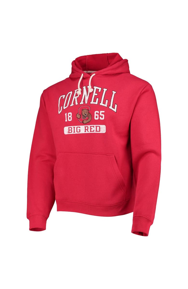 LEAGUE COLLEGIATE WEAR Men's League Collegiate Wear Red Cornell Big Red Volume Up Essential Fleece Pullover Hoodie, Alternate, color, 