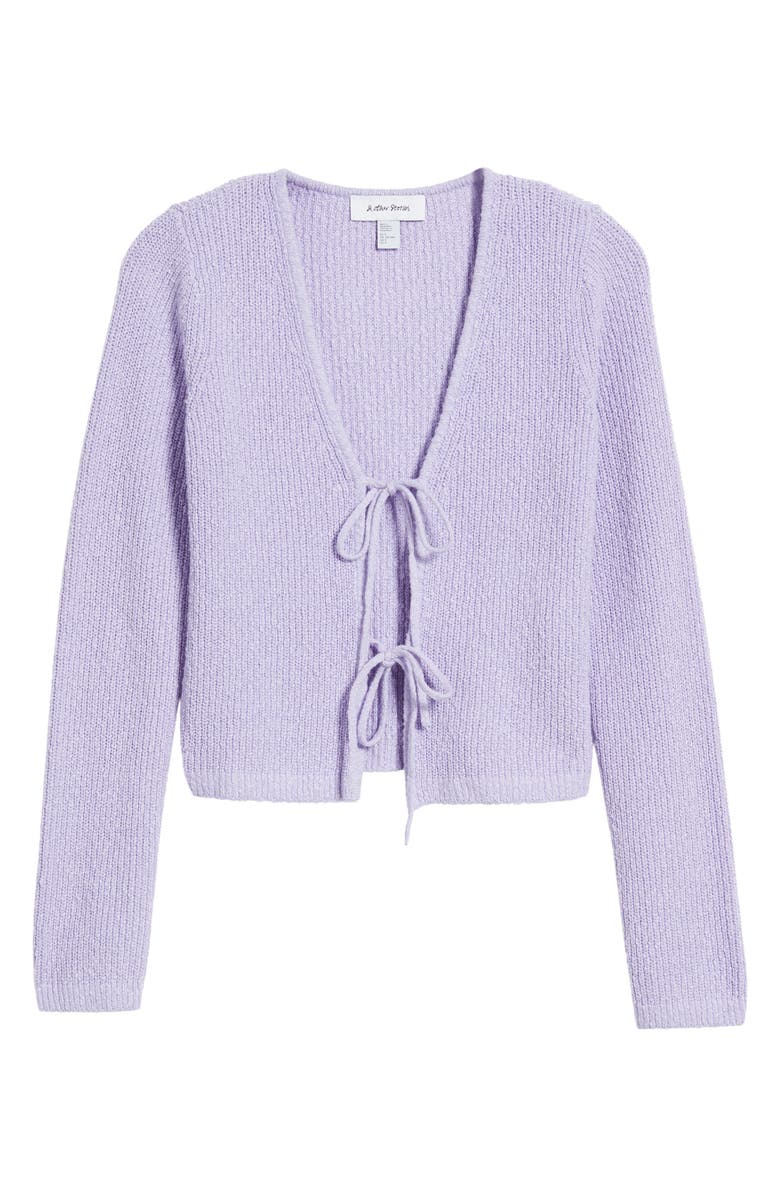 & Other Stories Tie Front Cotton Cardigan, Alternate, color, 