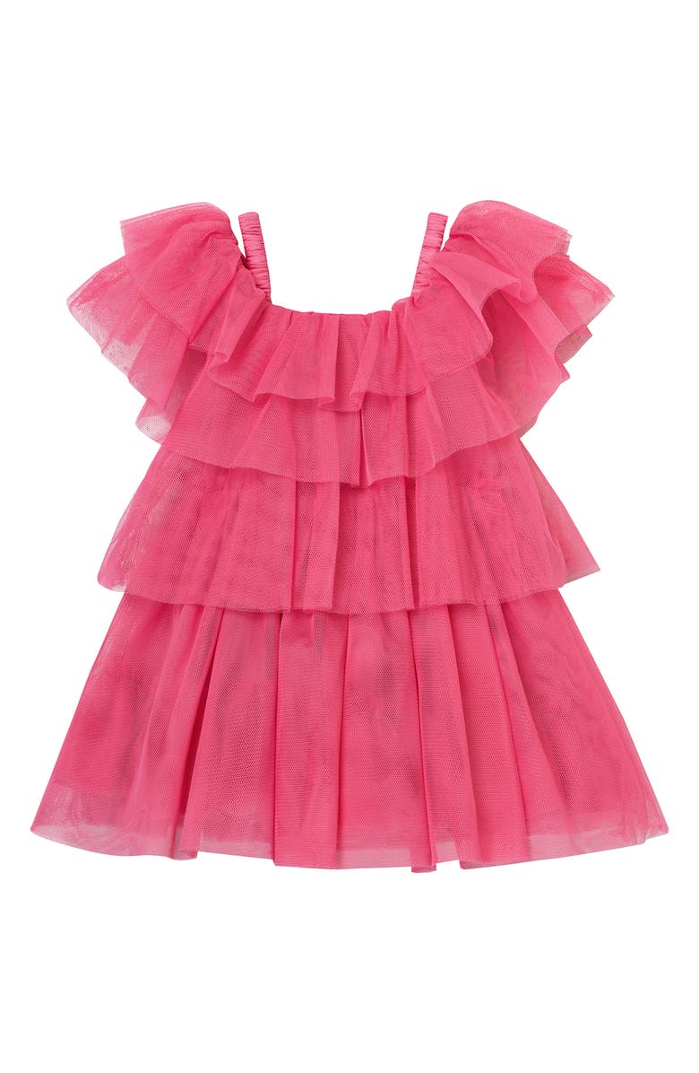 Habitual Tiered Mesh Babydoll Dress, Alternate, color,