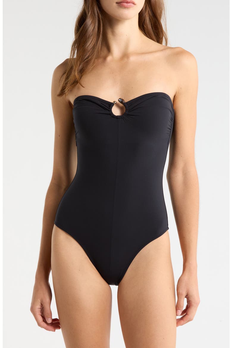 Hydra Maillot One-Piece Swimsuit, Main, color, NOIR
