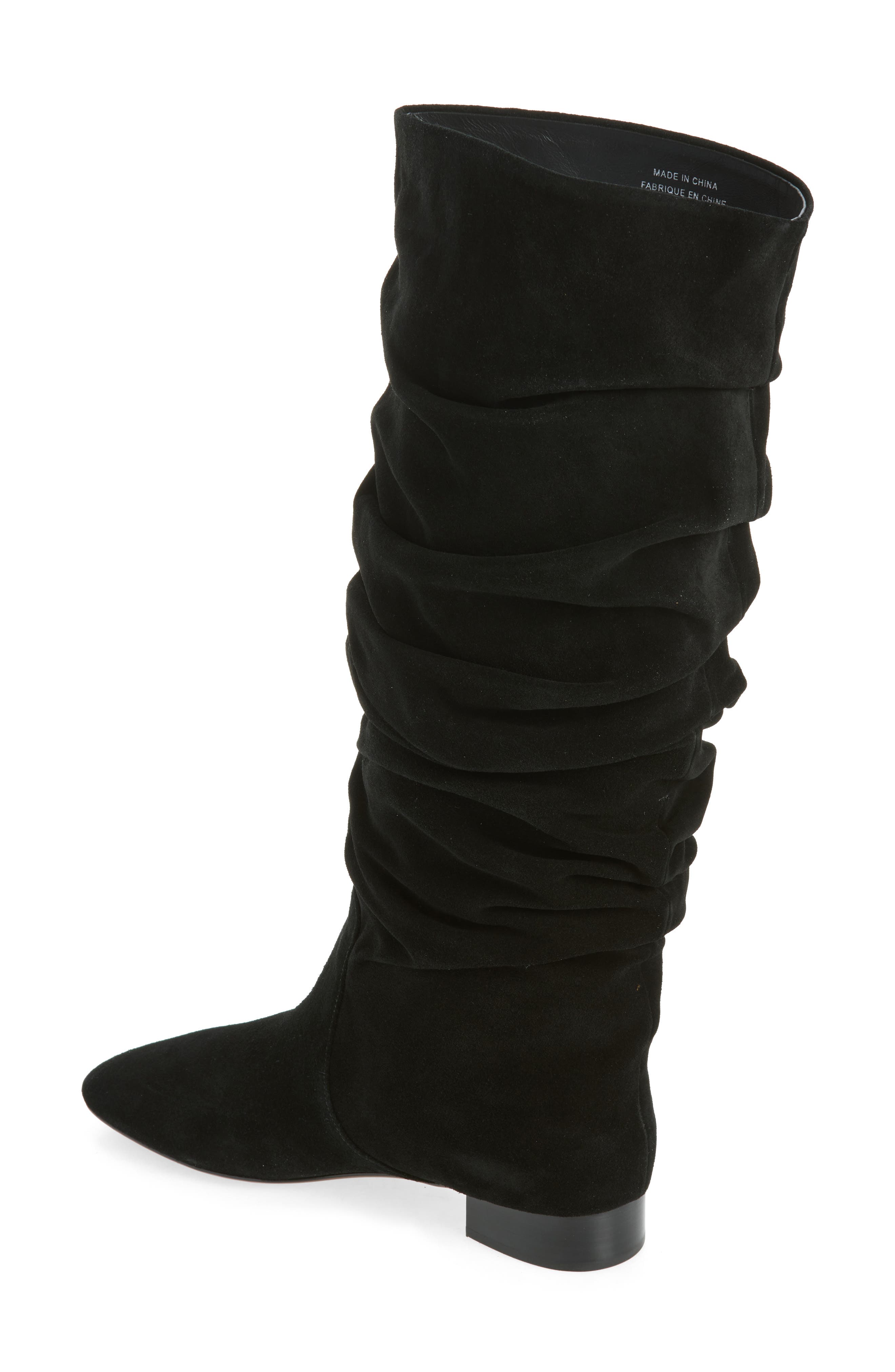 Vashti Leather Knee High Boot, Alternate, color, BLACK SUEDE