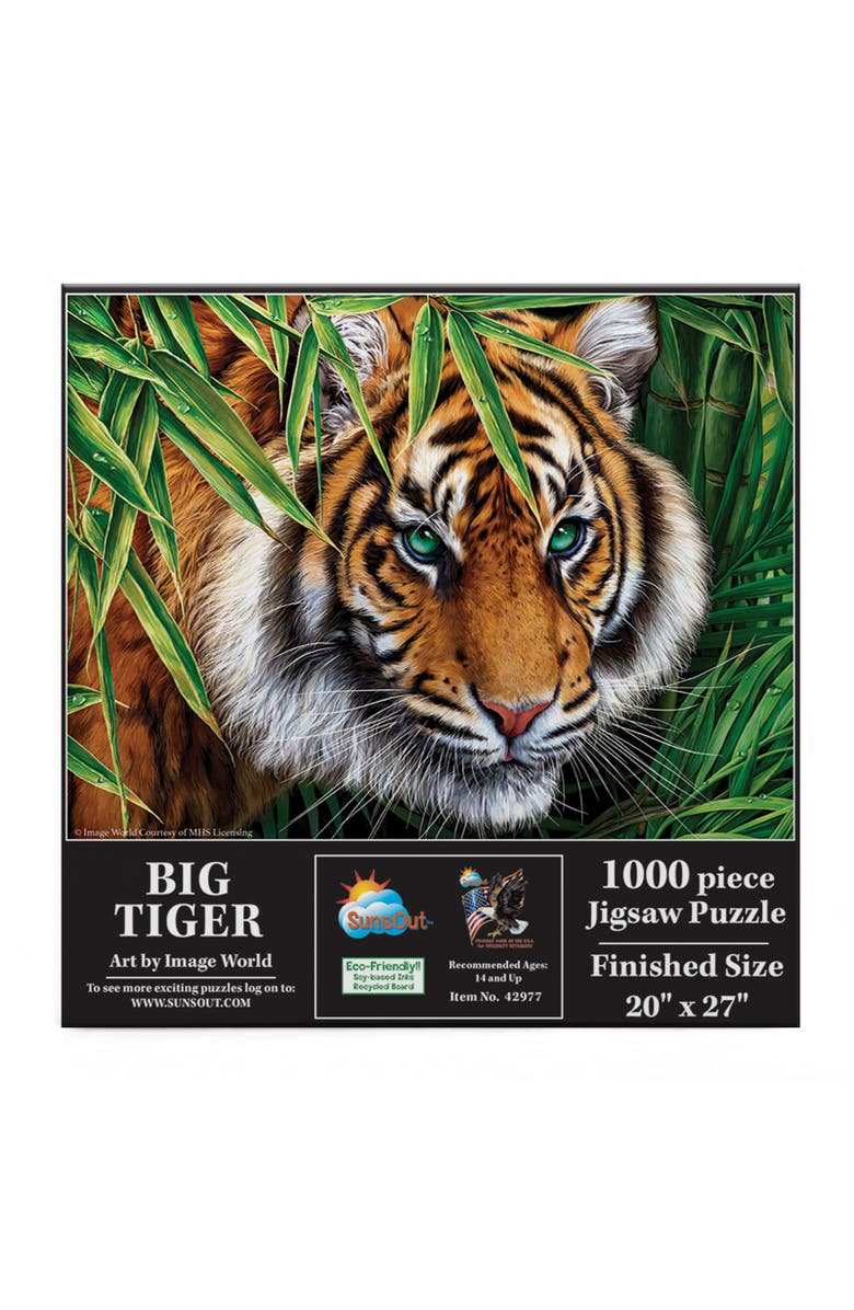 Sunsout Big Tiger 1000 piece Jigsaw Puzzle for Adults, Alternate, color, Multicolor