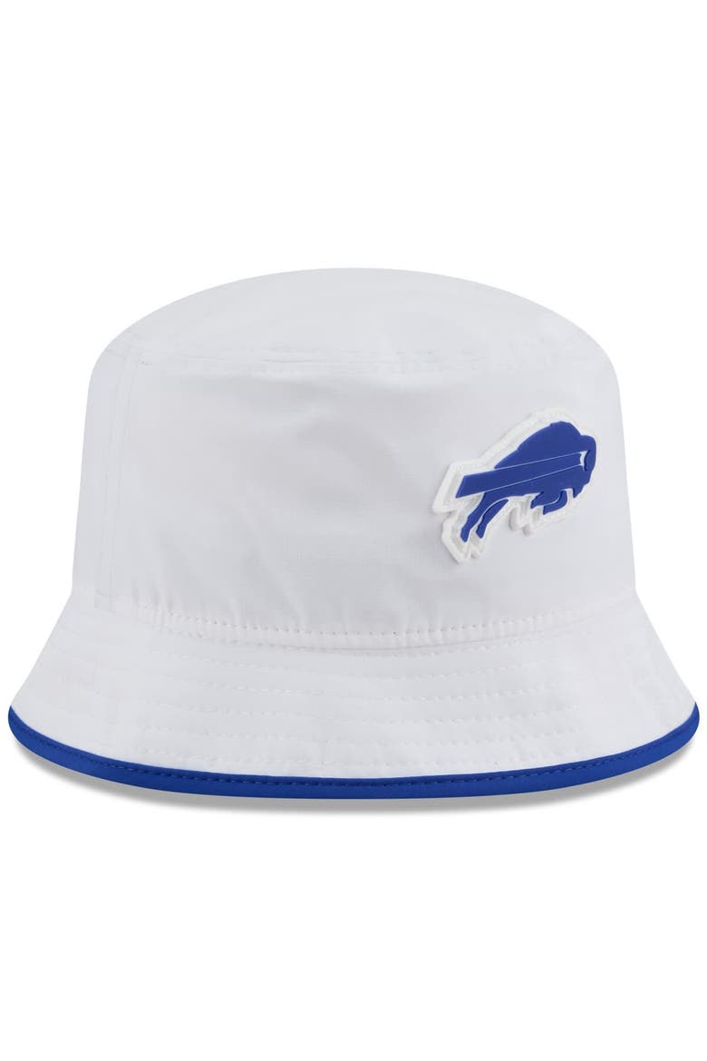 Men's New Era  White Buffalo Bills 2025 NFL Training Camp Stretch Bucket Hat, Alternate, color, White
