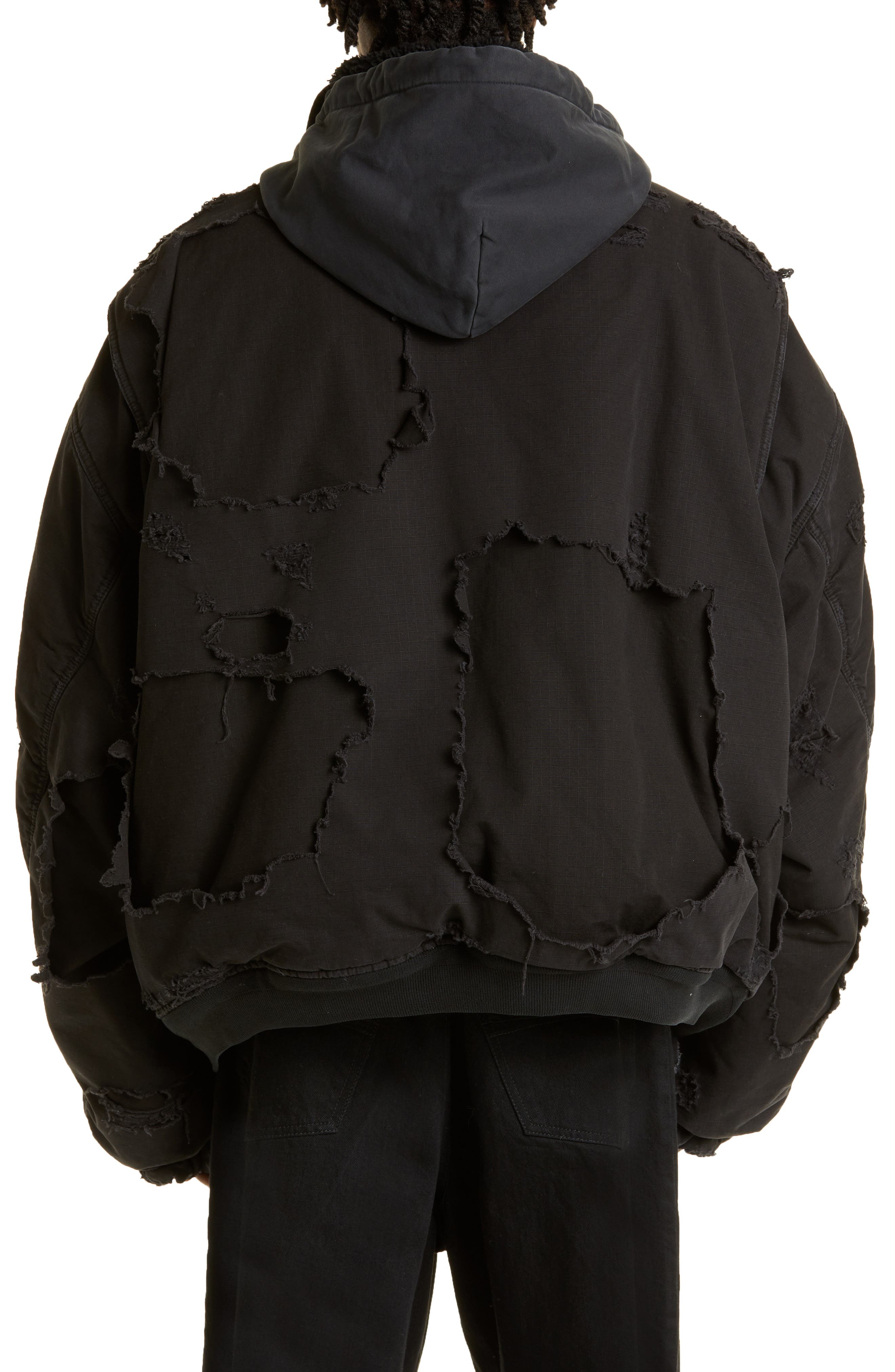 Balenciaga Unity Destroyed Bomber Jacket | Nordstrom