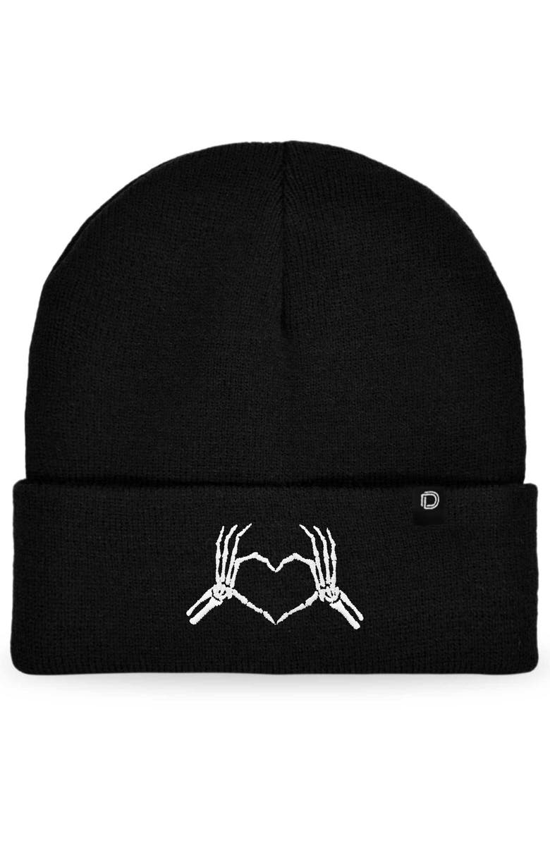 Dalix Heart of Bones Beanie, Main, color, Black