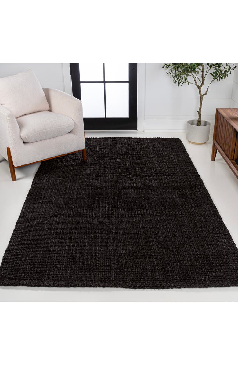 JONATHAN Y Pata Hand Woven Chunky Jute Area Rug, Alternate, color, Black