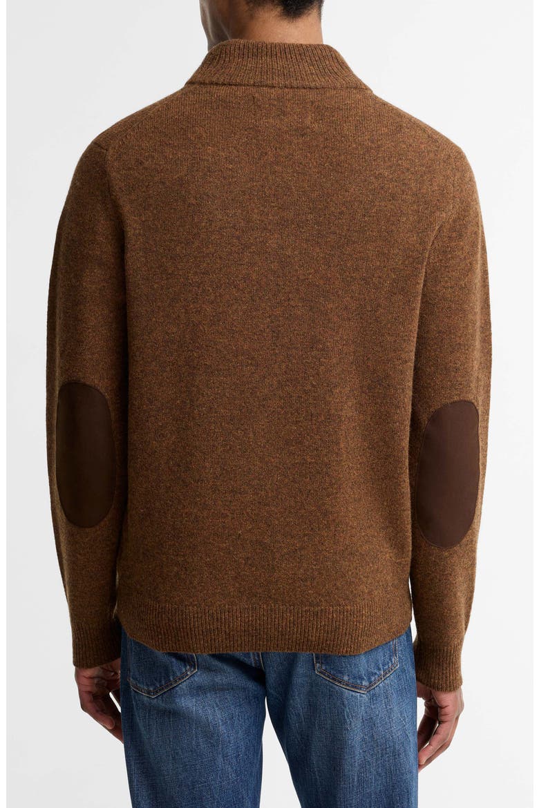 Patch Wool Quarter Zip Pullover, Alternate, color, BRACKEN