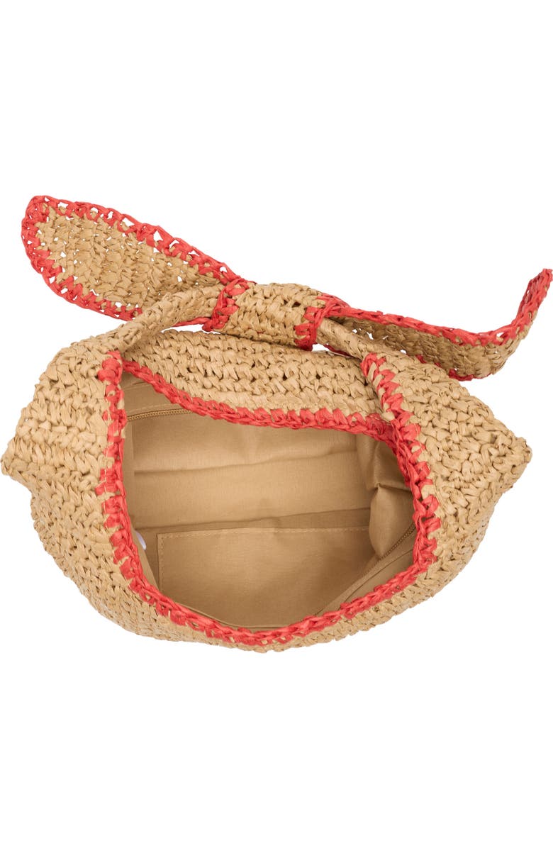 URBAN EXPRESSIONS HANDBAGS Woven Straw Knotted Strap Shoulder Bag, Alternate, color,