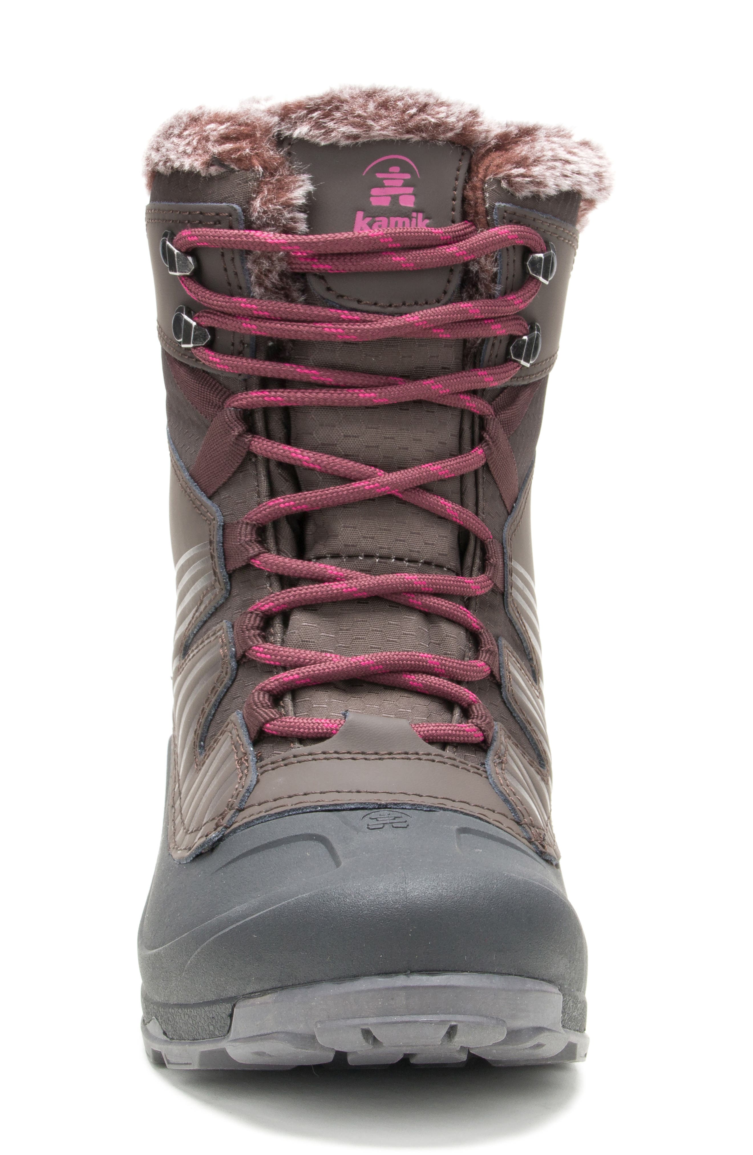 Kamik Iceland Faux Shearling Lined Waterproof Snow Boot, Alternate, color, Java