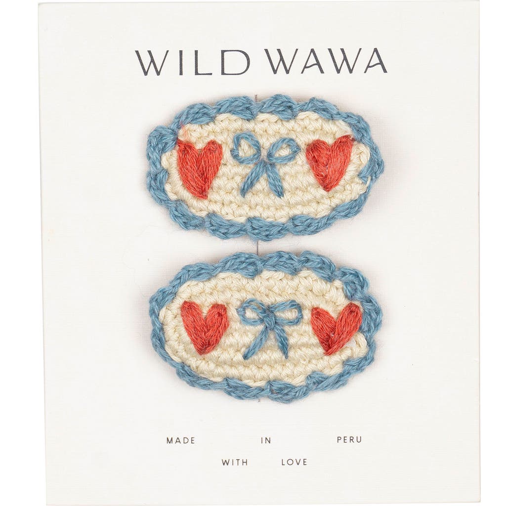 Wild Wawa Crochet Clip Set In Blue