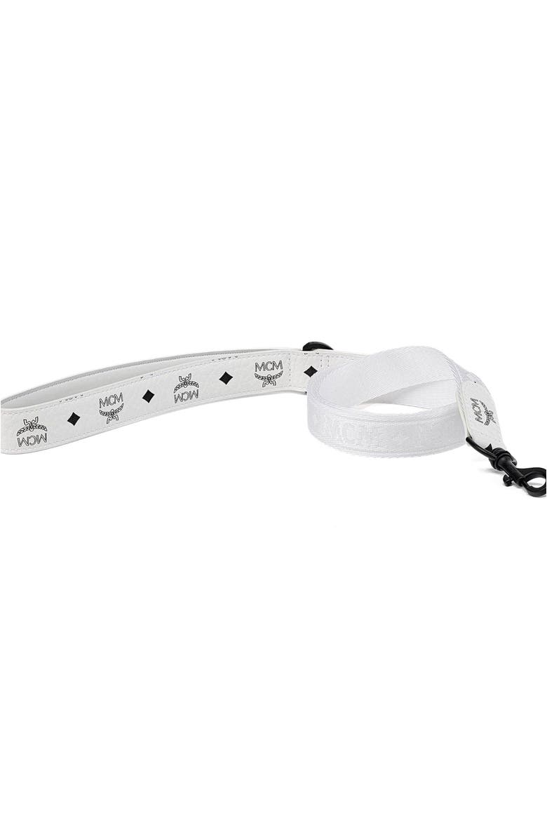 MCM Pet Leash in Visetos, Alternate, color, White