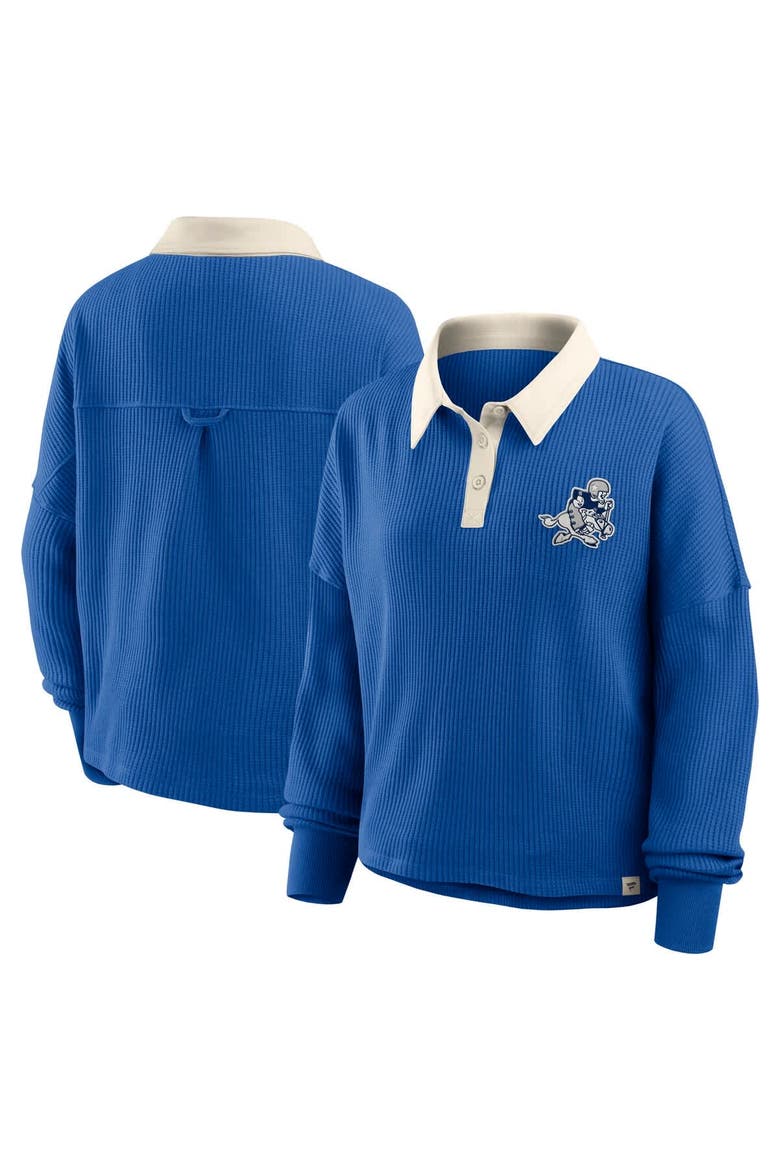 Women's Fanatics Royal Dallas Cowboys Oversized Hometown Premium Thermal Long Sleeve Shirt, Main, color, Royal