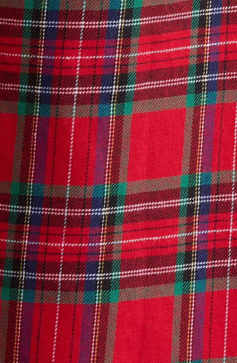 SUGARLIPS Arvada Plaid Puff Sleeve Dress, Alternate, color, Red-Multi