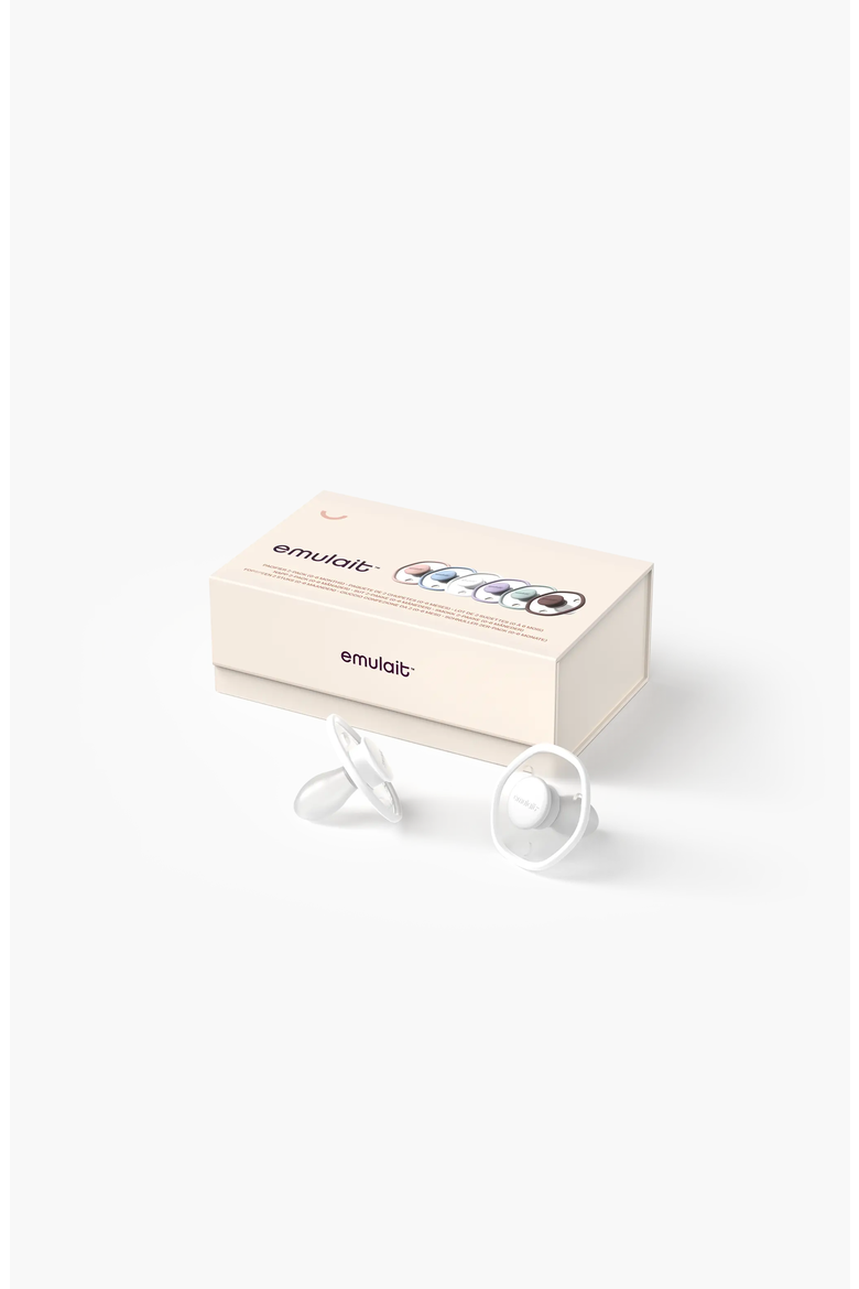 The Emulait Pacifier 0-6 Months 2-Pack, Alternate, color, White