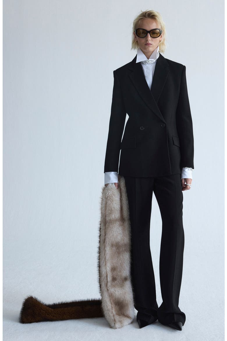 Straight Suit Trousers, Alternate, color, BLACK