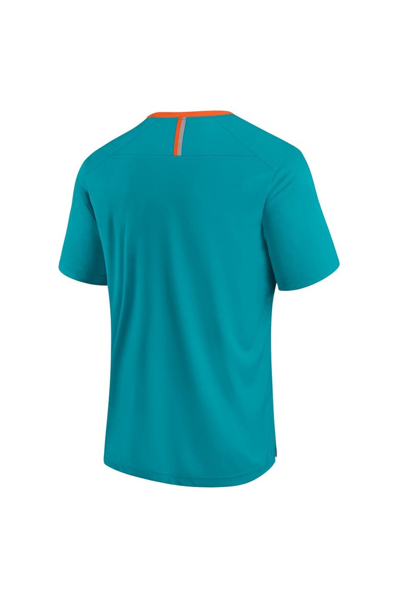 Men's Fanatics Aqua Miami Dolphins Defender Fade Slant T-Shirt, Alternate, color, Aqua