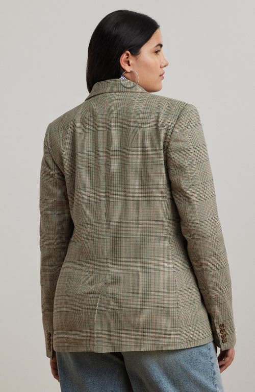 RALPH LAUREN LAUREN RALPH LAUREN GLEN PLAID COTTON BLEND TWILL BLAZER