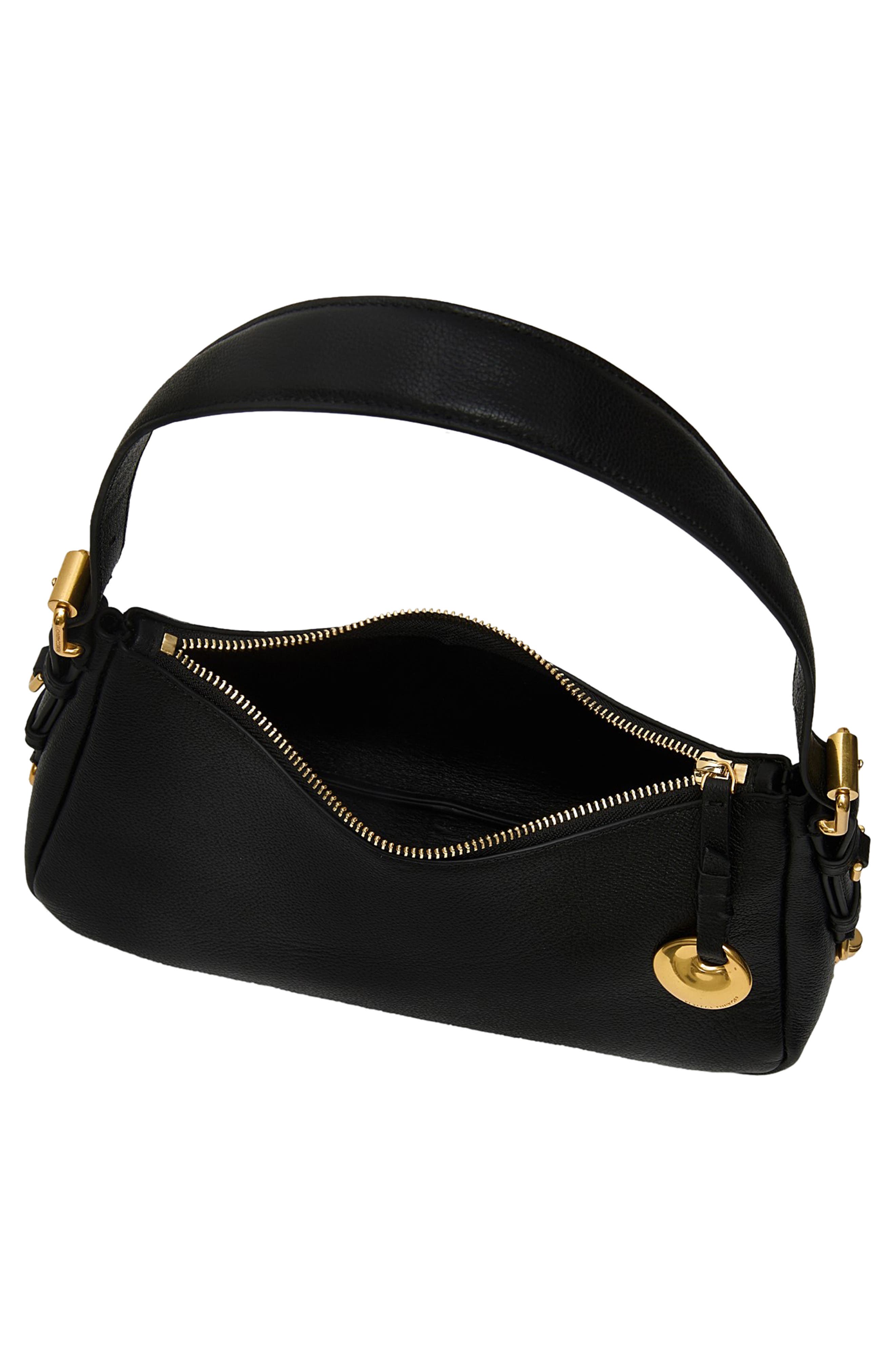 Rebecca Minkoff Small Mia Leather Shoulder Bag, Alternate, color, Black