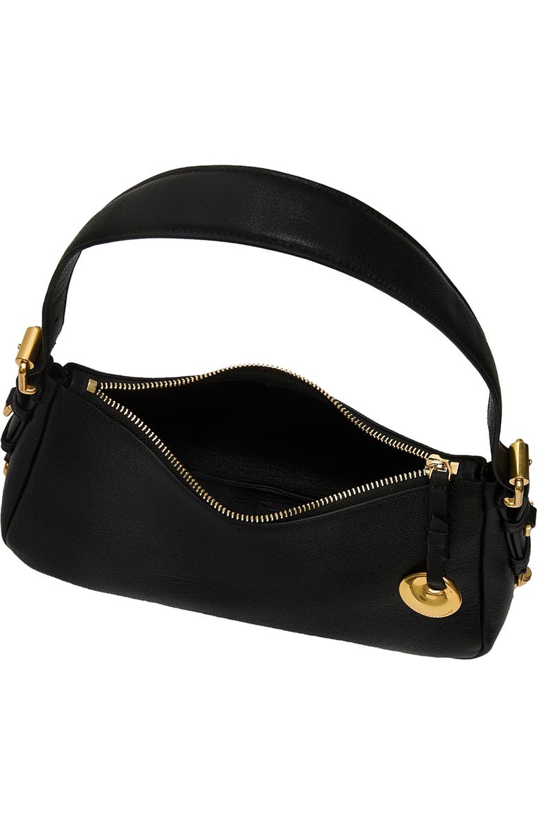 Rebecca Minkoff Small Mia Leather Shoulder Bag, Alternate, color, Black