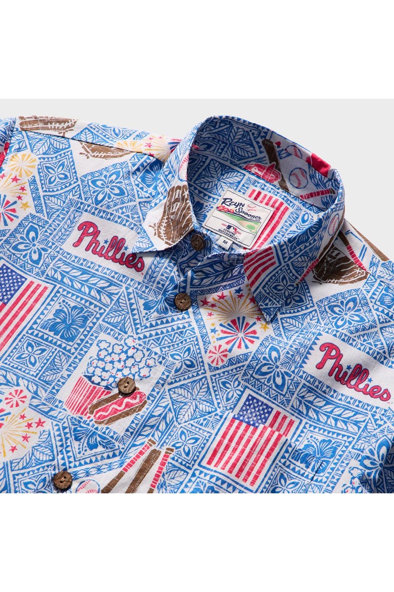 Men's Reyn Spooner  Blue Philadelphia Phillies Americana Button-Up Shirt, Alternate, color, Blue