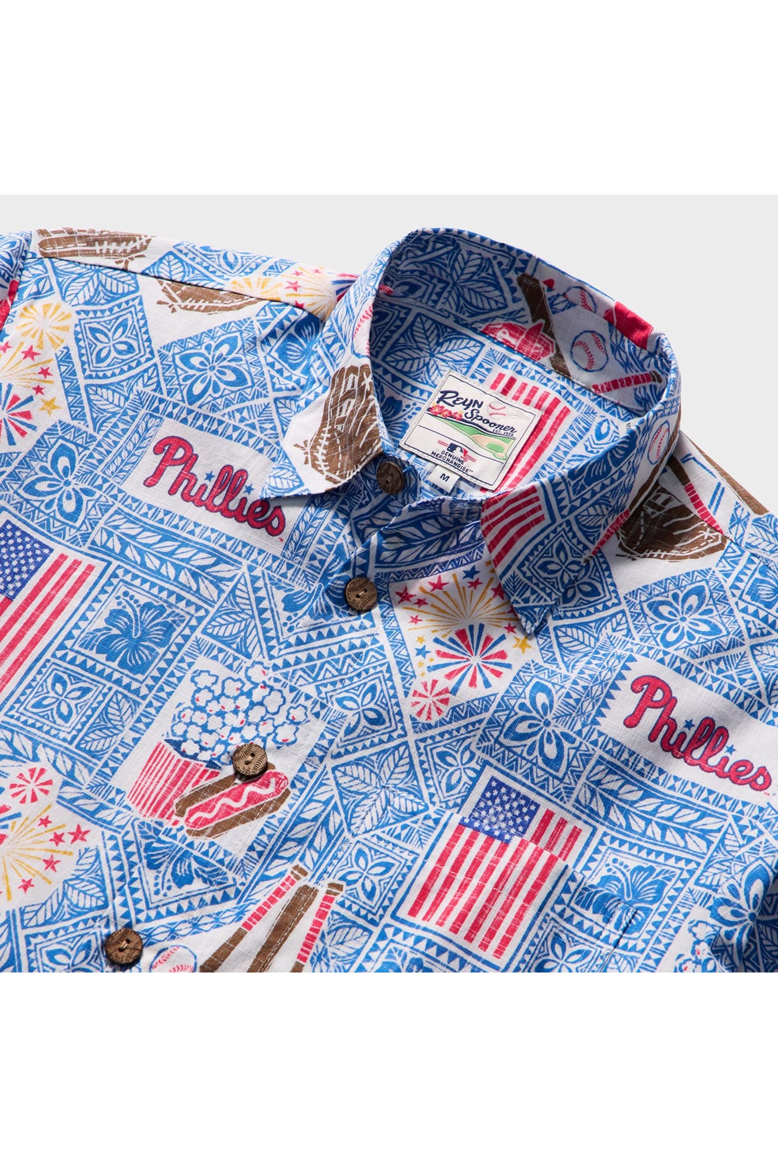 Book Button Blue Reyn Spooner Men's Reyn Spooner Blue Philadelphia Phillies Americana ...