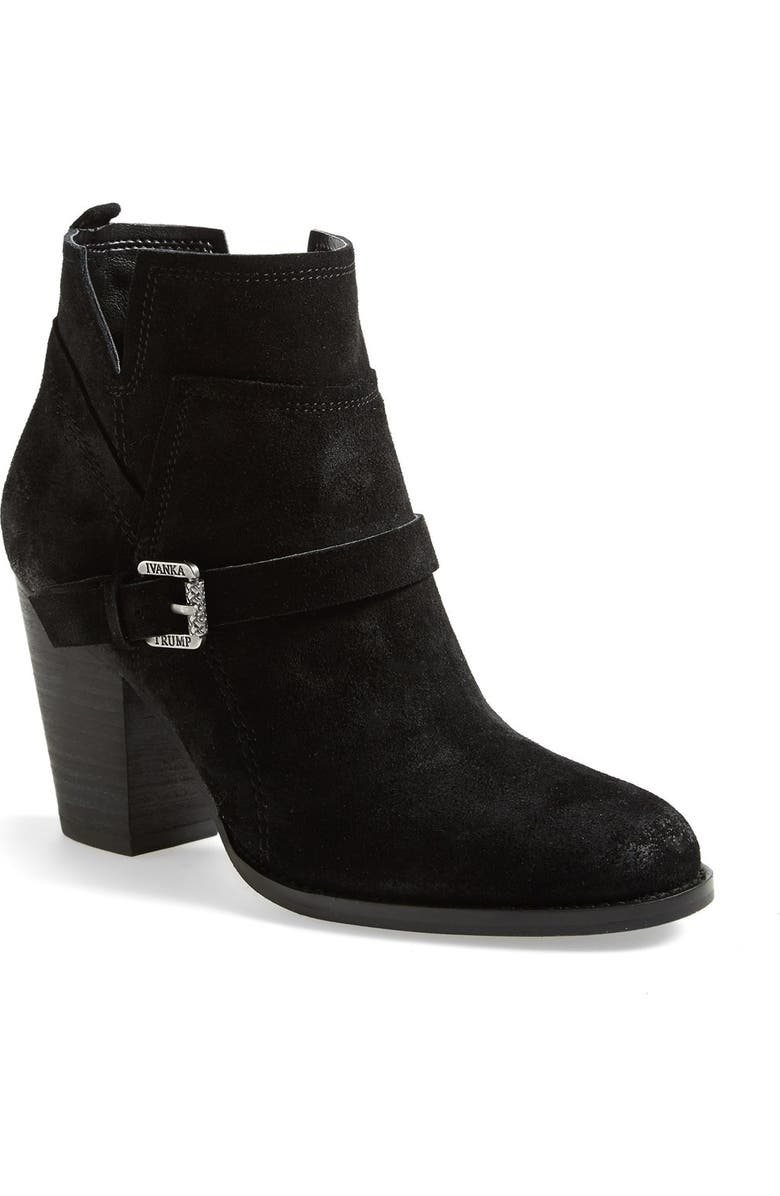 Ivanka Trump 'Frankly' Belted Round Toe Bootie, Main, color,