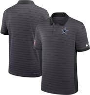 Nike Men's Nike Gray Dallas Cowboys Sideline Victory Stripe Performance Polo