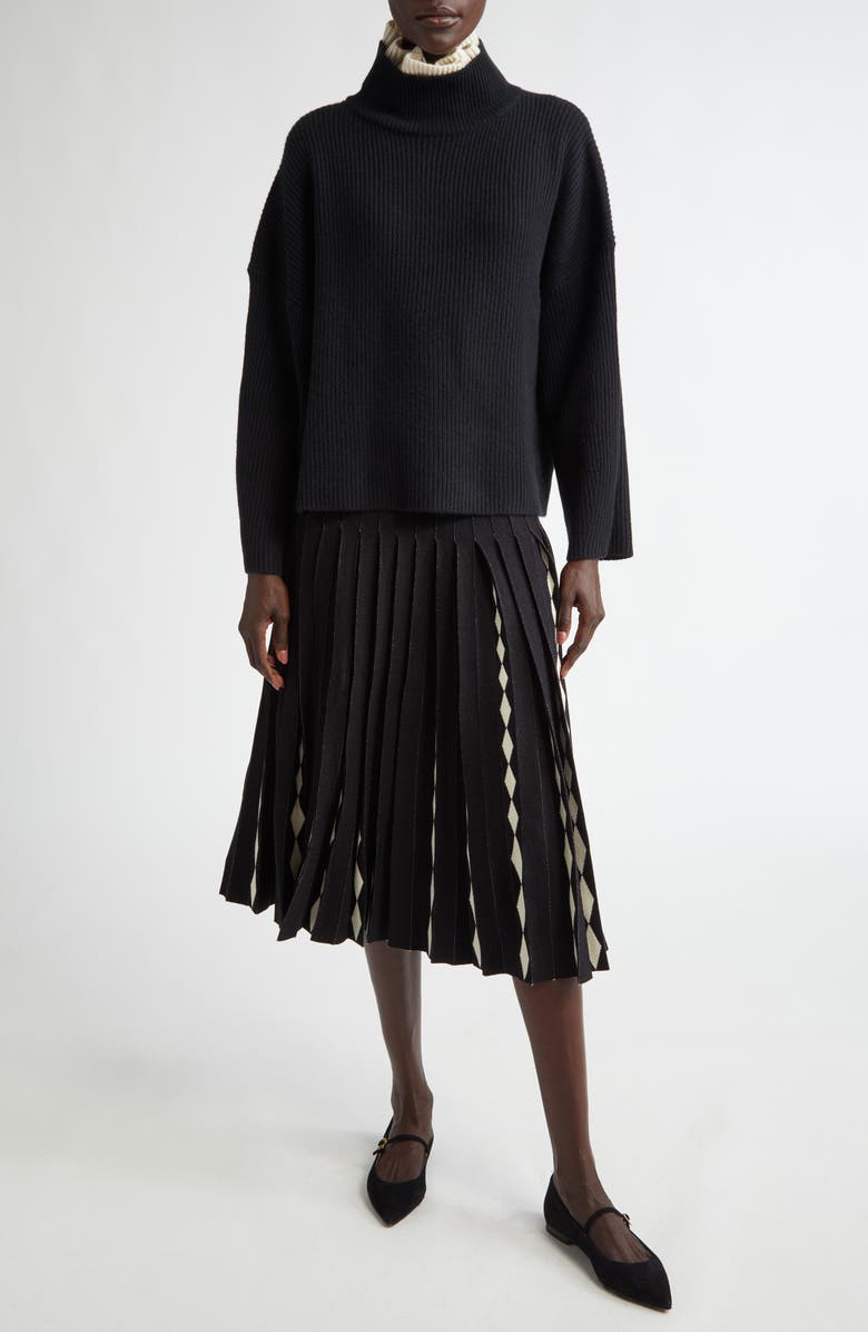 Altuzarra Zoppez Layered Mock Neck Cashmere Sweater, Alternate, color, 