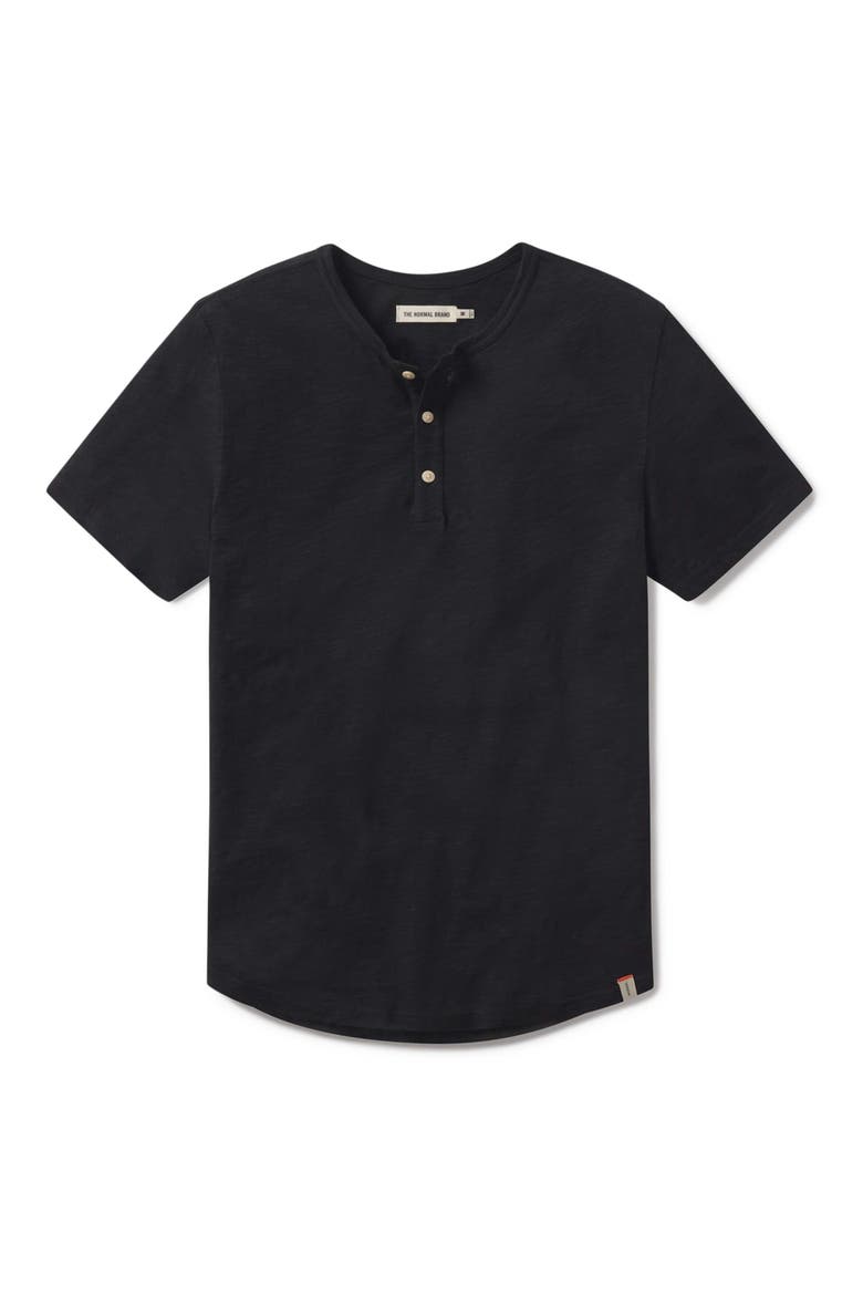 Legacy Cotton Henley, Alternate, color, BLACK
