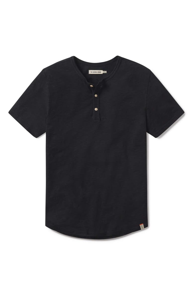 The Normal Brand Legacy Cotton Henley, Alternate, color, Black