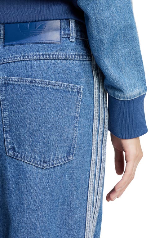 Adidas Originals Adicolor 3-stripes Denim Track Pants In Indigo Denim