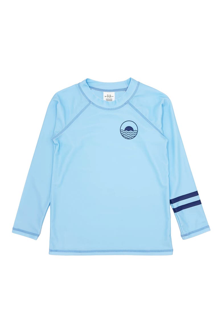 Kids' Icon Long Sleeve Rashguard, Main, color, CRYSTAL BLUE