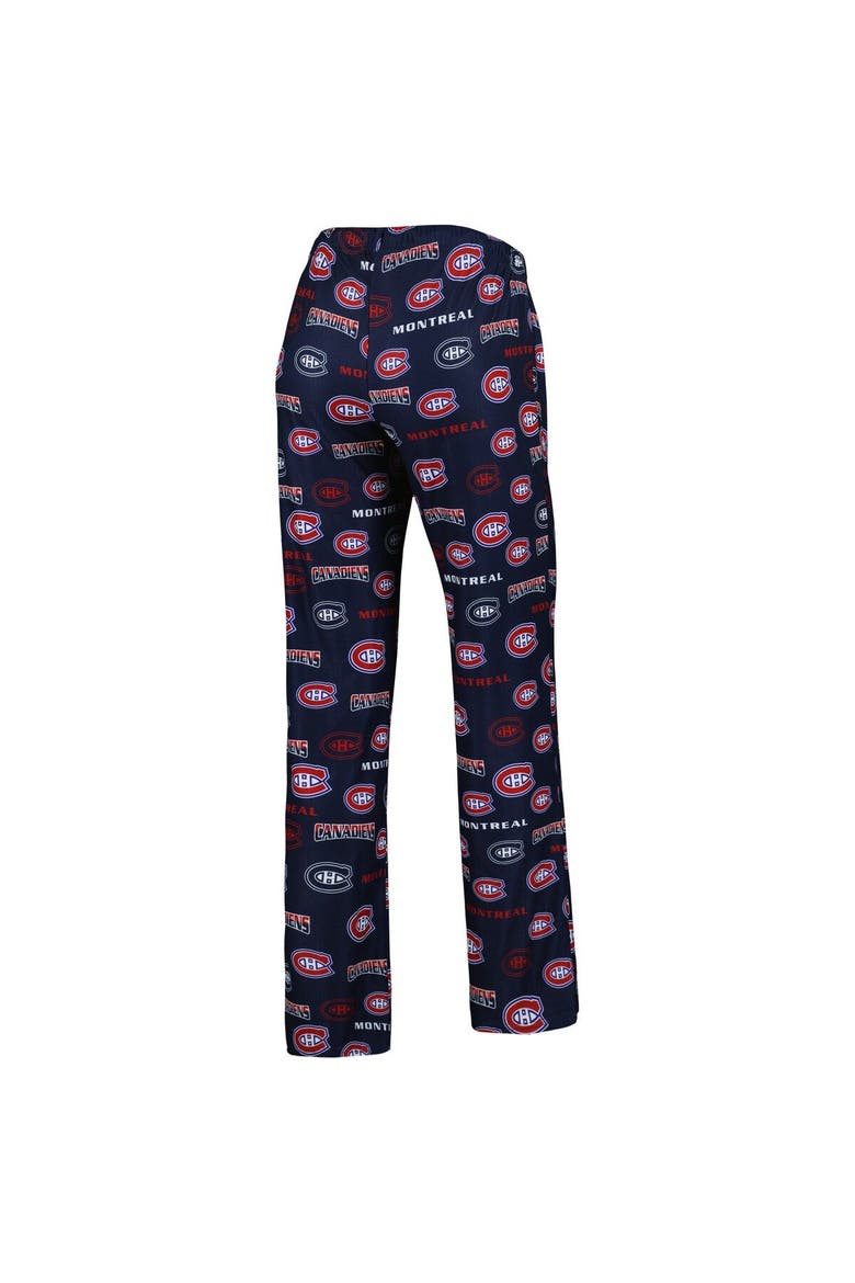 Women's Concepts Sport Navy Montreal Canadiens Breakthrough Allover Logo Sleep Pants, Alternate, color, Navy