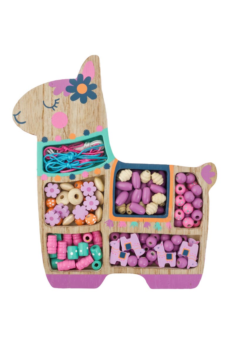 Kids' Llama Bead Boutique Set, Main, color, WHITE