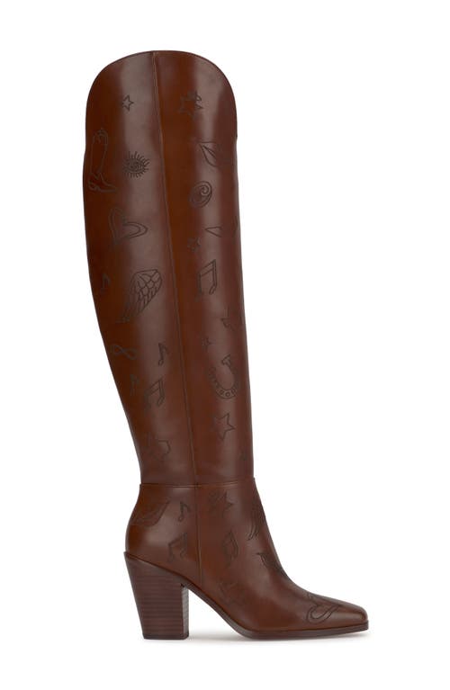Jessica Simpson Ravyn 2 Embossed Leather Tall Boot In Animal Print