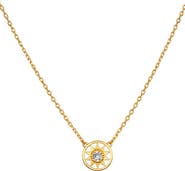 Satya Jewelry New Day White Topaz Sun Necklace